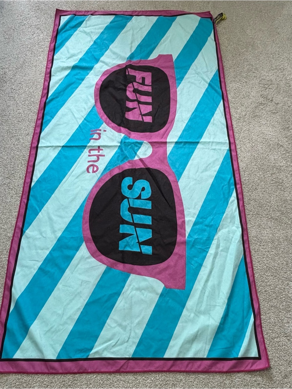 Kids' Pink & Blue 'Fun in the Sun' Beach Towel